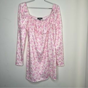Missguided pink floral dress